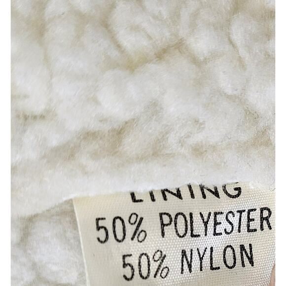 Vtg Suede Leather Vest Sherpa Lined Made Mexico Western Hippie Cowboy 70s 80s L - Picture 6 of 15